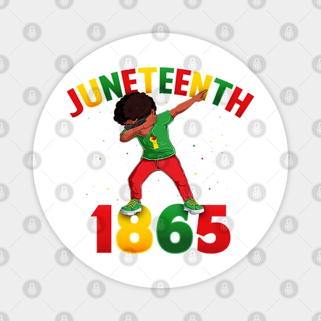 Juneteenth Dabbing Black King Melanin Brown Skin Boys Dab Magnet by BramCrye